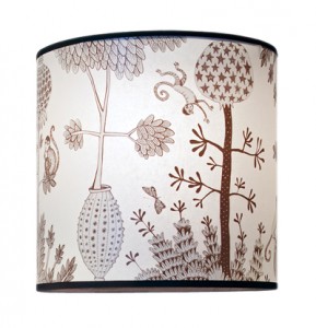 Lampshade monkey brown & grey
