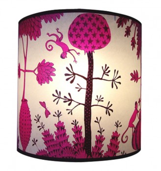 lampshade monkey fuschia