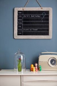 Weekdays Blackboard, Rose and Grey