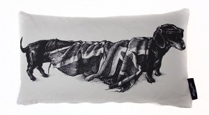 Hot Dog in Union Jack Cushion, Rory Dobner