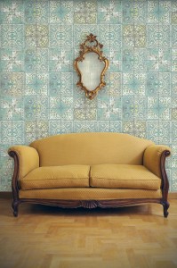 Patchwork-Jade Wallpaper Tiles, Louise Body