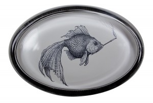 Smokey Fish Precious Paperweight, Rory Dobner