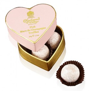 Charbonnel et Walker Mini Pink Marc de Champagne Truffle Heart, Harrods Charbonnel et Walker Mini Pink Marc de Champagne Truffle Heart, Harrods