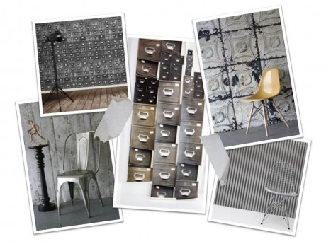 Rooms industrial illusion wallpaper