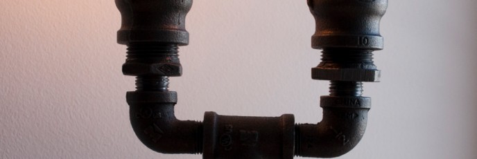 Gemini Industrial Pipe Light, Bolt Lighting Design
