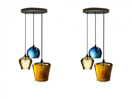 Hand Blown Glass Pendant, Light, Rockett St George