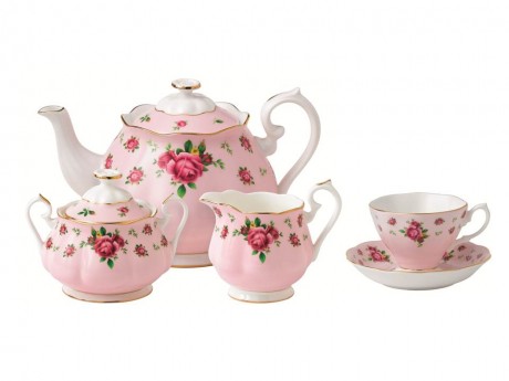 Royal Albert New Country Roses Pink Tea Set