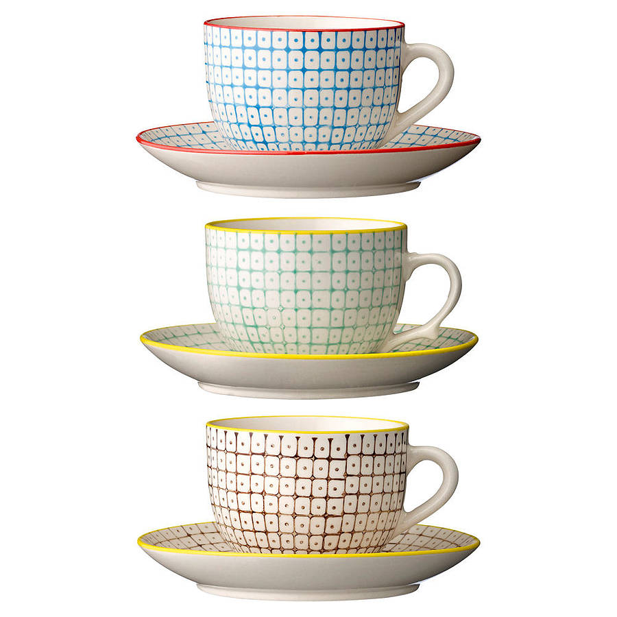 Carla Retro Tea Cup and Saucer