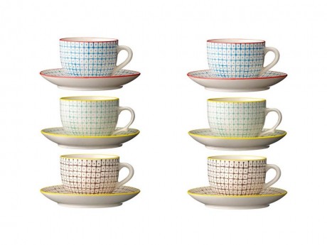 Carla Retro Teacup and Saucer