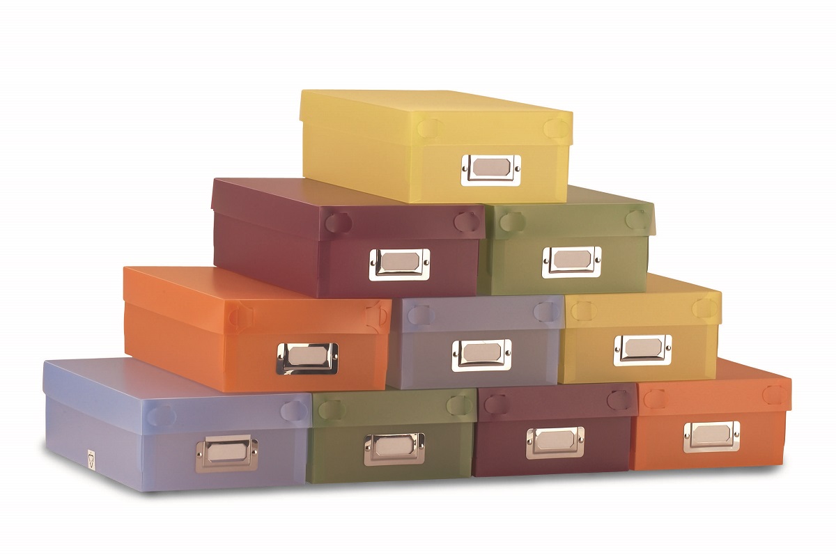 Finds colourful plastic storage boxes Homegirl London