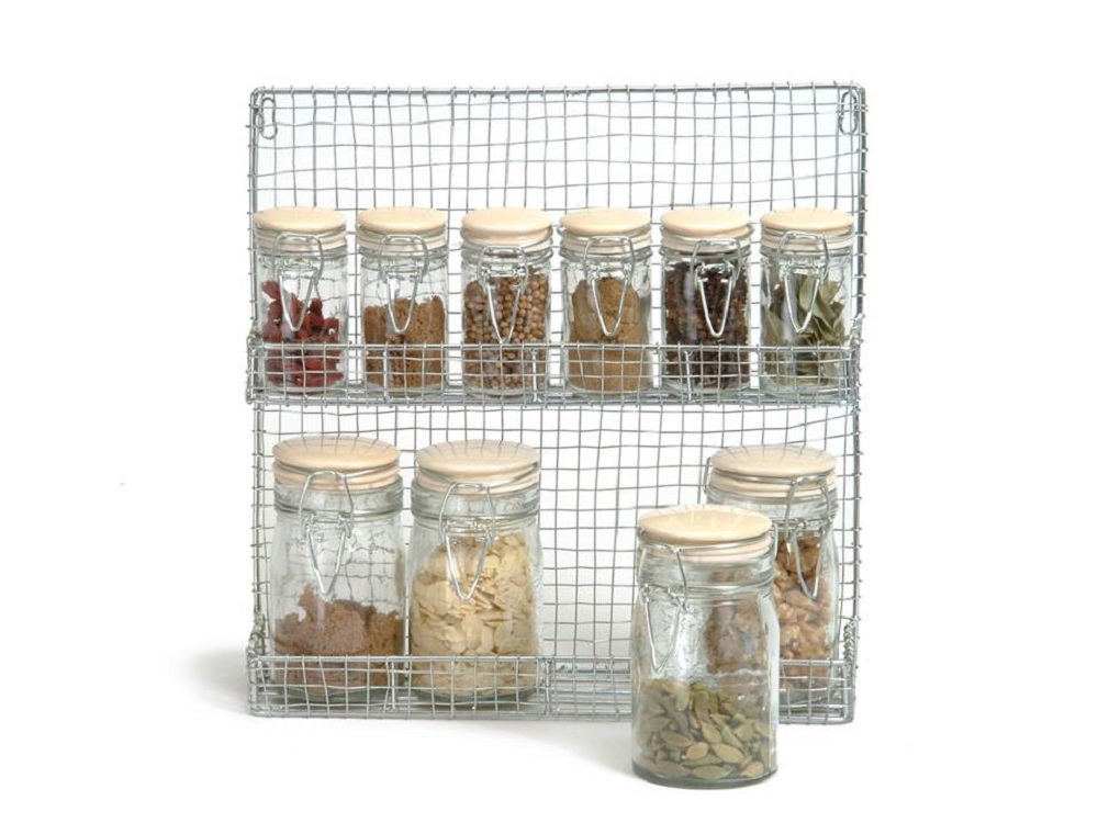 Finds wire spice rack with jars Homegirl London