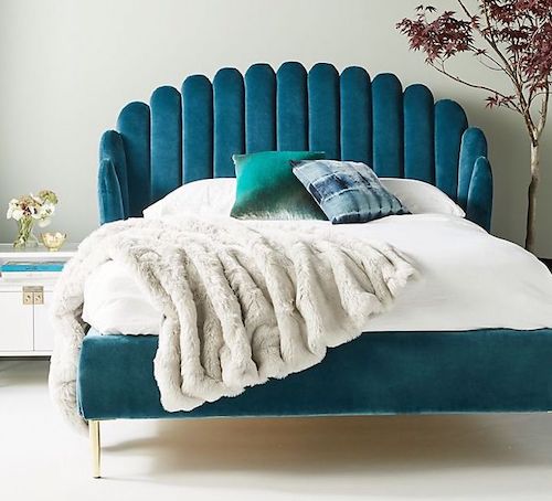 Anthropologie velvet deals bed